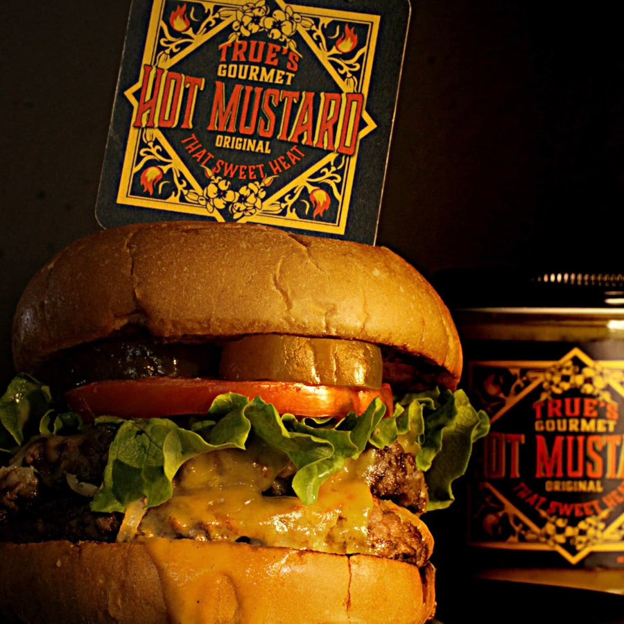Smash Burger, Two Cheeses, Mustard Between