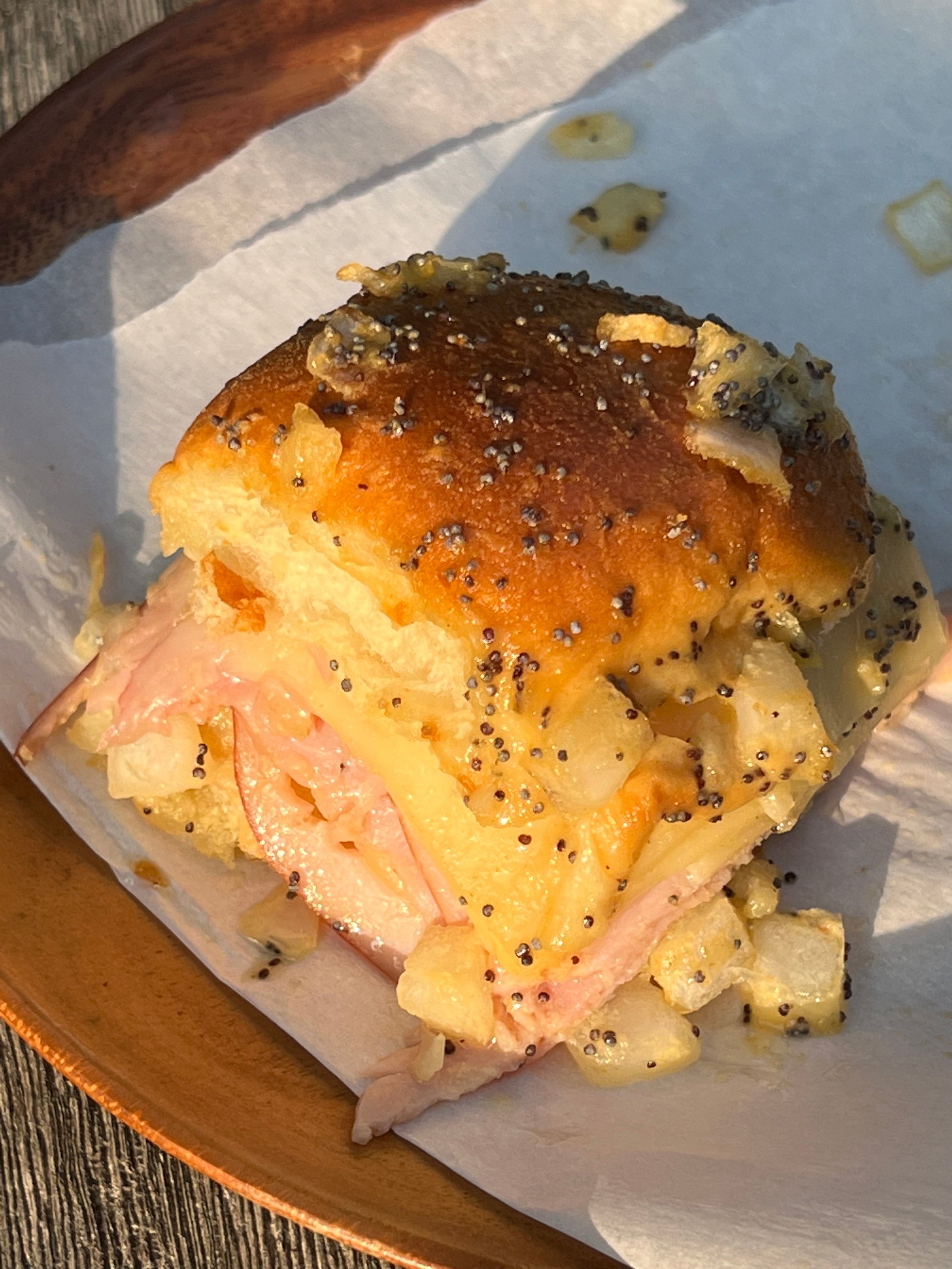 Ham and Swiss Sliders on Hawaiian Rolls