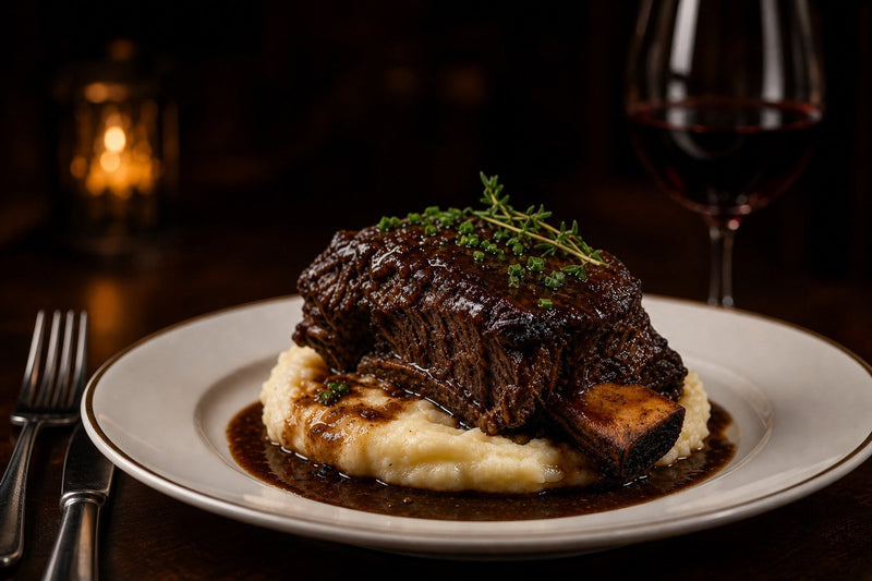 Mustard-Braised Short Ribs with Fennel